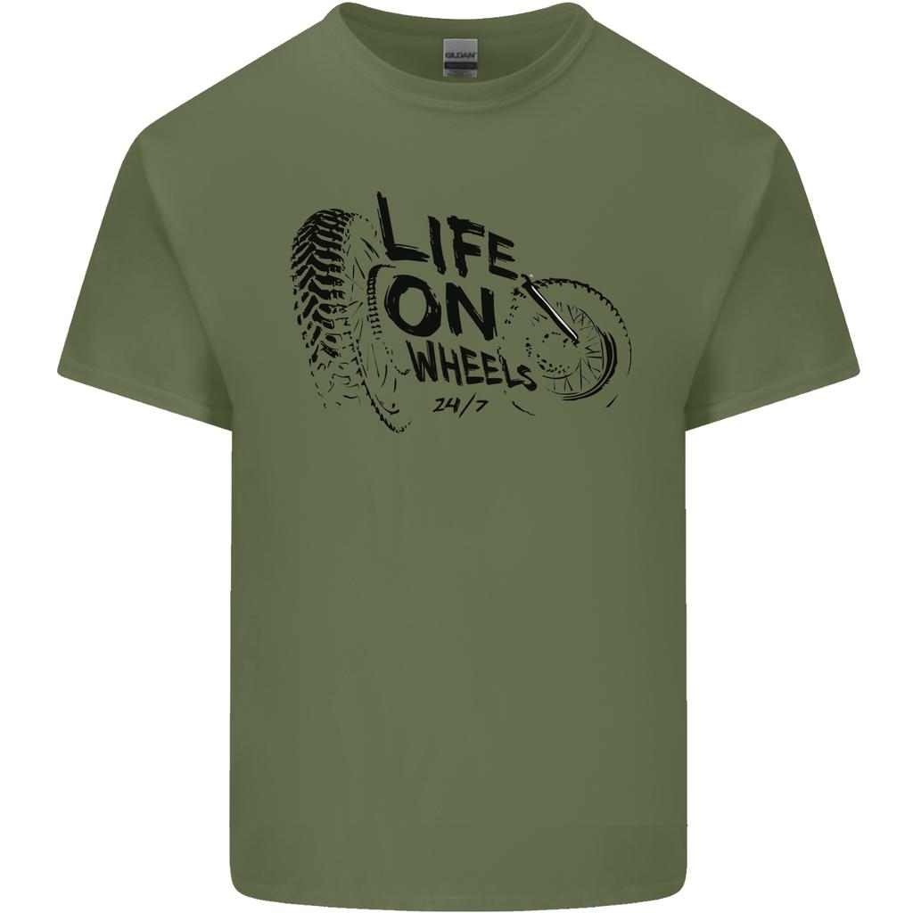 Life on Wheels Biker Motorbike Motorcycle Bikie Unisexs Light Cotton TShirt