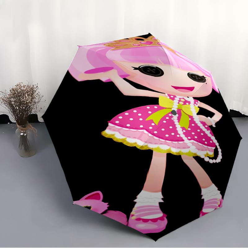Складной зонт Lalaloopsy с принтом, для улицы, отдыха и путешествий, прочная ткань зонта, подарок на день рождения и праздник