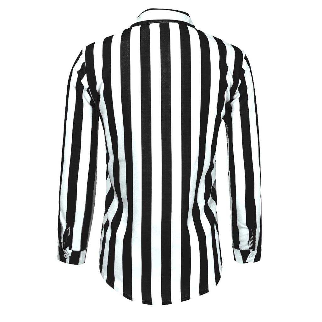 Мужская мода в вертикальную полоску Slim Fit с длинным рукавом Повседневная рубашка на пуговицах