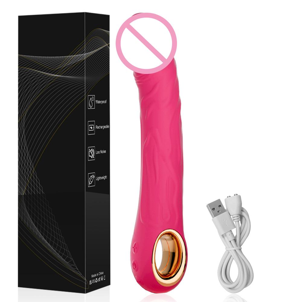 Имитатор дилдо вибратор для женщин стимулятор клитора массажер женский G-точка вибрирующий большой член мастурбация взрослые секс-игрушки