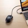 Sanwa Supply USB Type-C Wired Mouse Blue LED Compatible with Windows and Mac Black MA-BLC158BK