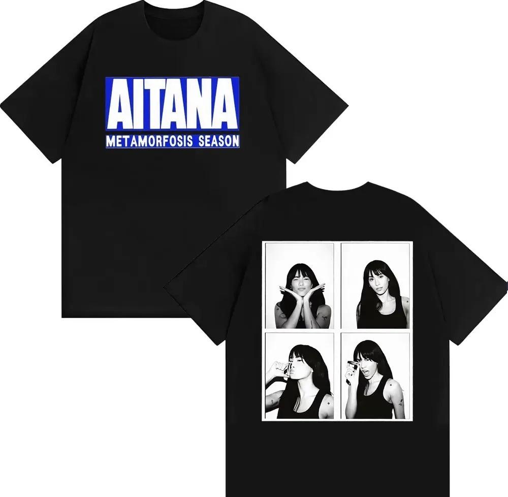 Singer Aitana Met Amorfosis Season Graphic Cover Tshirt Unisex Women Clothing Fashion Aesthetic T Shirts Loose Cotton T Shirt