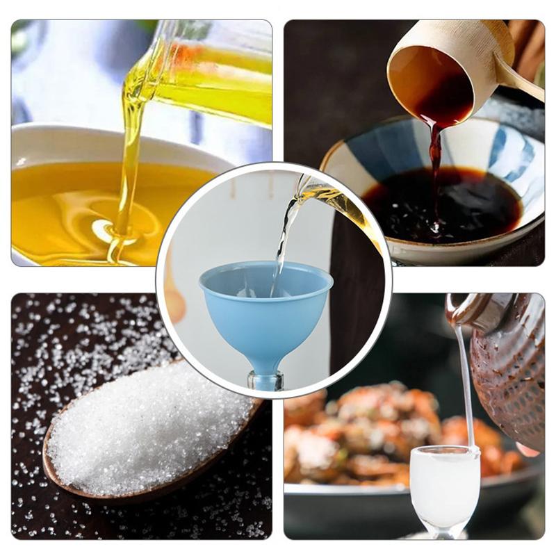 Silicone Large Diameter Funnel Bottle Funnel Filter Separator Funnel Oil Pot Funnel Silicone Funnel Empty Bottle Packing Tool