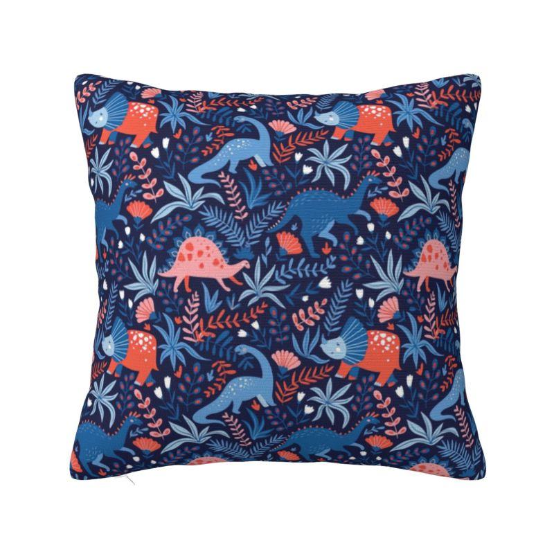 Wild Trex Dinosaur Roars Throw Pillow Case Living Room Decoration Cute Cushions Cover For Sofa Car Square Polyester Pillowcase