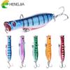 1pc Hengjia 5.5g/6cm Topwater Popper Fishing Bait Hard Plastic Fishing Lure