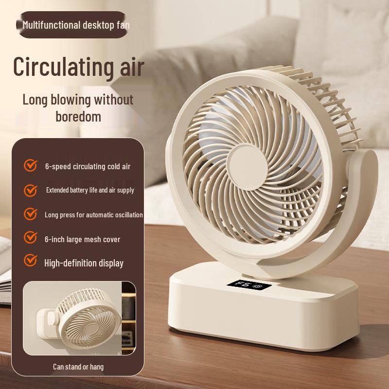 USB Rechargeable Mini Wireless Desktop Fan: Compact Electric Fan for Dorms & Offices