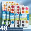 12/16/28/36/48 Colors With Water Brush Pen Watercolor Paint Set  Drawing Art Paint Supplies