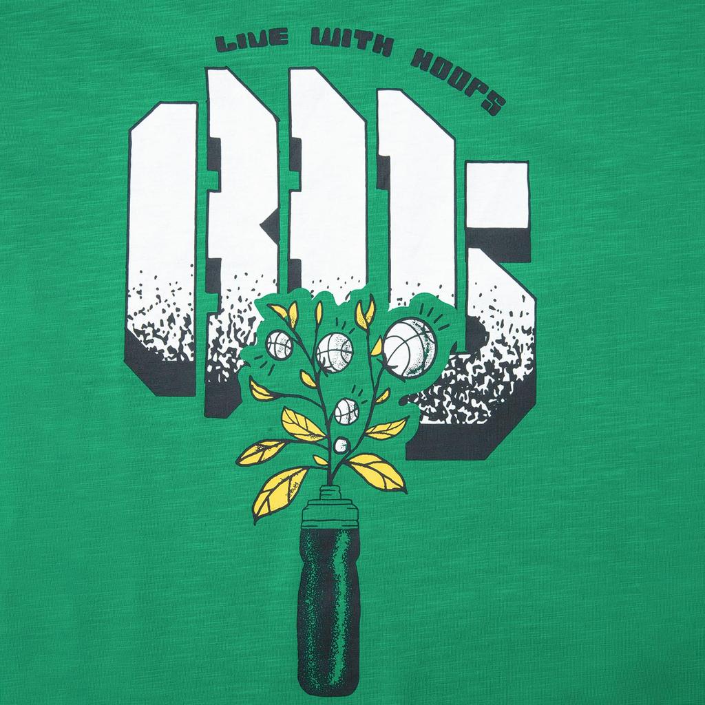 Li Ning Badfive Буква Круглый вырез Дышащая Универсальная Свободная Футболка с коротким рукавом Мужские Топы Прямой-Зеленый AHSV023-5