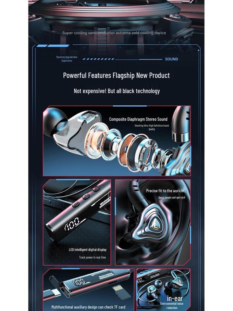 2025 Bluetooth Neckband Headphones: Wireless, Long Battery, Sport, In-Ear, Metallic Sound