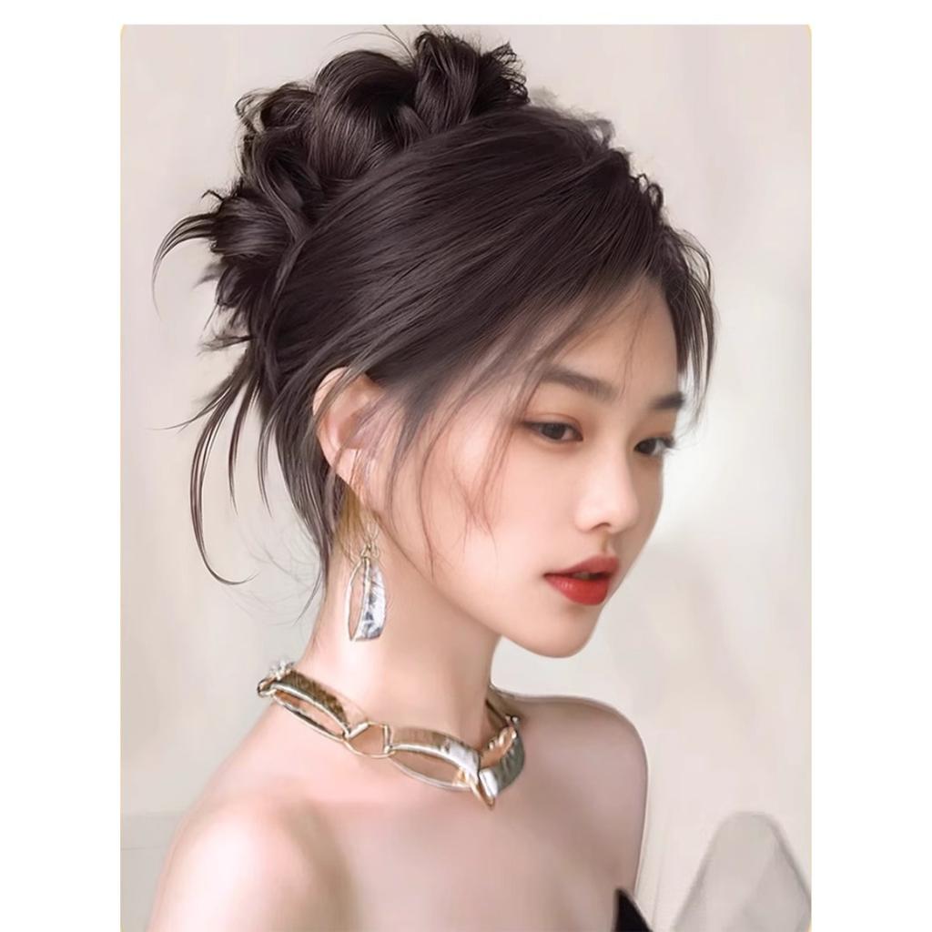 Ladies' Elegant Heat-resistant Synthetic Fiber Hair Clip Style Ponytail - Suitable for Natural Simulation and Firm Fixation Headwear for Weddings