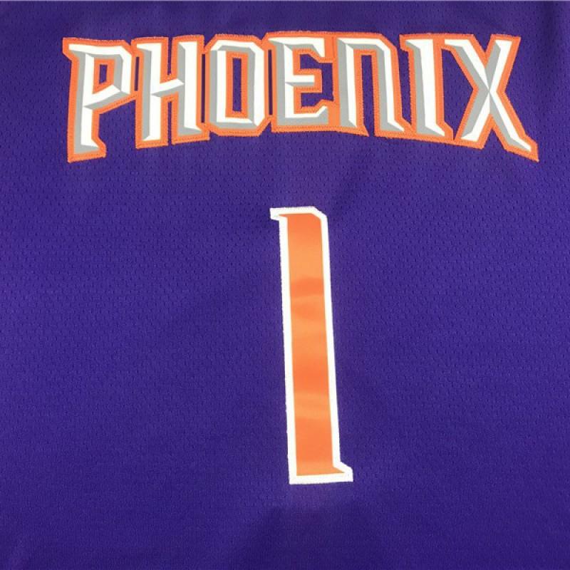 Mens Basketball Jersey Set Purple Suns 1 Devin Booker Embroidered Sportswear Breathable Comfortable