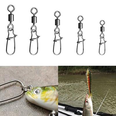 Stainless Steel Fishhook Lure Swivels 8 Word Loop Swivels Tackle New Tackle Tool
