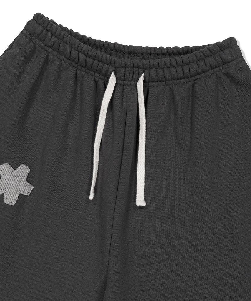 MAHAGRID Bermuda Mah Applique Sweatshort Charcoal(Mg2Fmmpa06A)