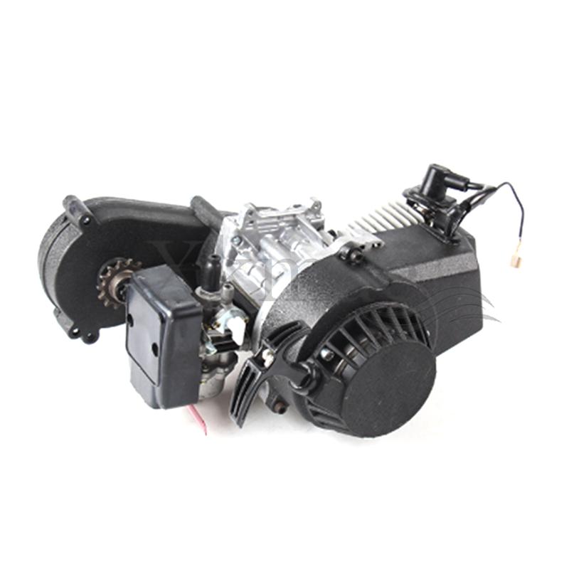 Двигатель 49cc / 47cc, 2-тактный, с электростартером и ручным стартером, с трансмиссией, для Мини-мото, Квадроцикла