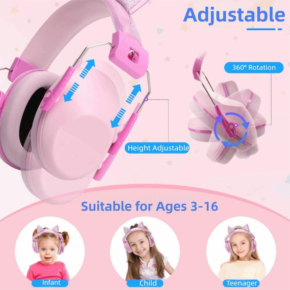 Cartoon Anti-Noise Earmuffs Adjustable Ear Protector Ears Muffs Noise Reduction Muffs  For Children