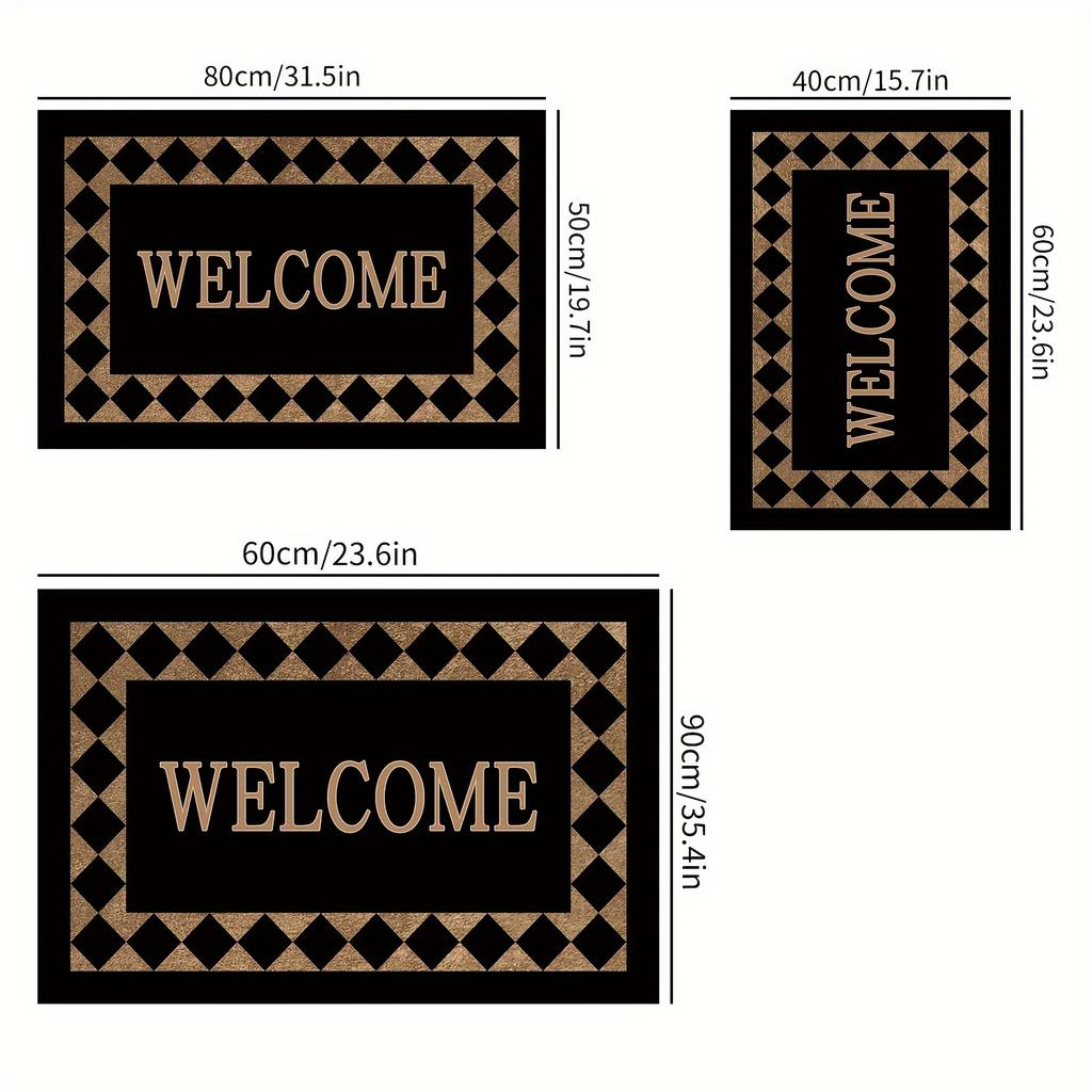 A Easy And Stylish Entrance Door Mat That Is Machine Washable Without Damaging The Floor, a Popular Decorative Item, Slip-Resistant, Durable, Soft,