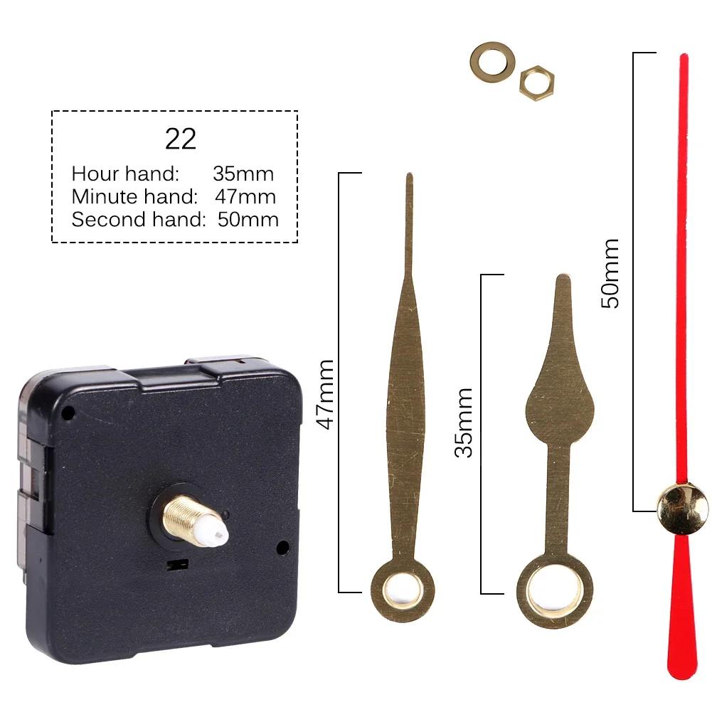 Кварцевый часовой механизм с механизмом стрелок, для ремонта часов, замена, длина вала 12 мм (9/20 дюйма) Длина резьбы 5 мм(1/5 дюйма)