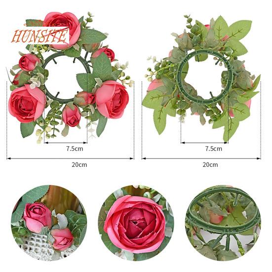 2шт реалистичная гирлянда-подсвечник, искусственный венок для дома