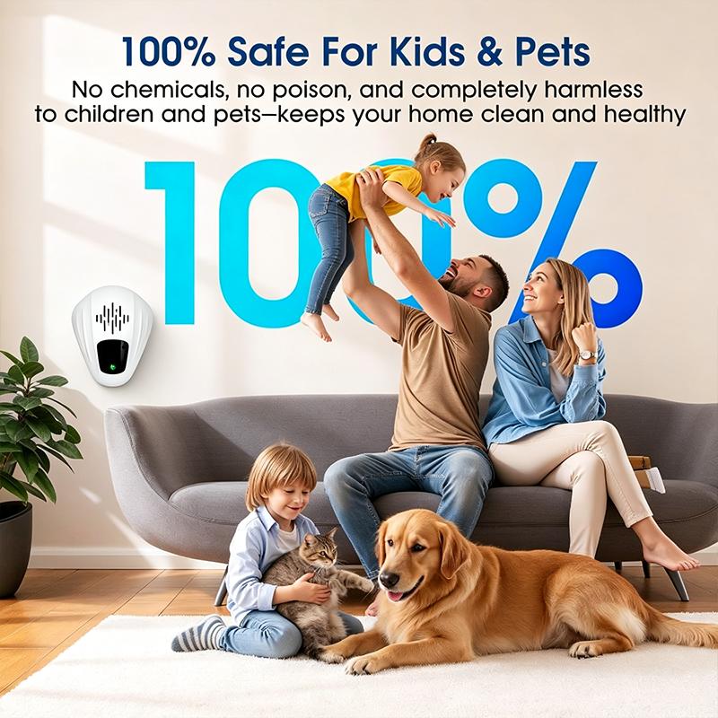 Electronic Ultrasonic Pest Repellent Plug In 3 Modes Indoor Repeller for Rodent Mouse Roach Ant Mosquito Spider Bugs
