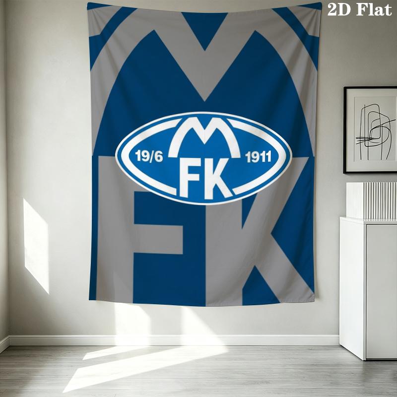 Molde Fotballklubb Wall Tapestry Aesthetic Wall Hanging Printed Fabric Blanket Decorative Tapestries For Bedroom Living Room Home Decor
