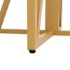 Round Dining Table (80 x 80 x 76 cm), Light Table for 4-6 People, Suitable for Dining Room and Living Room, Gold Legs, Marbled MDF Tabletop