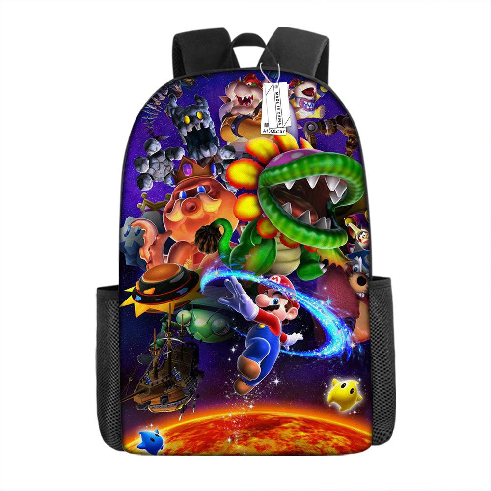 Super Mario School Bag Cartoon Anime Backpack Mario Backpack Super Mario School Bag