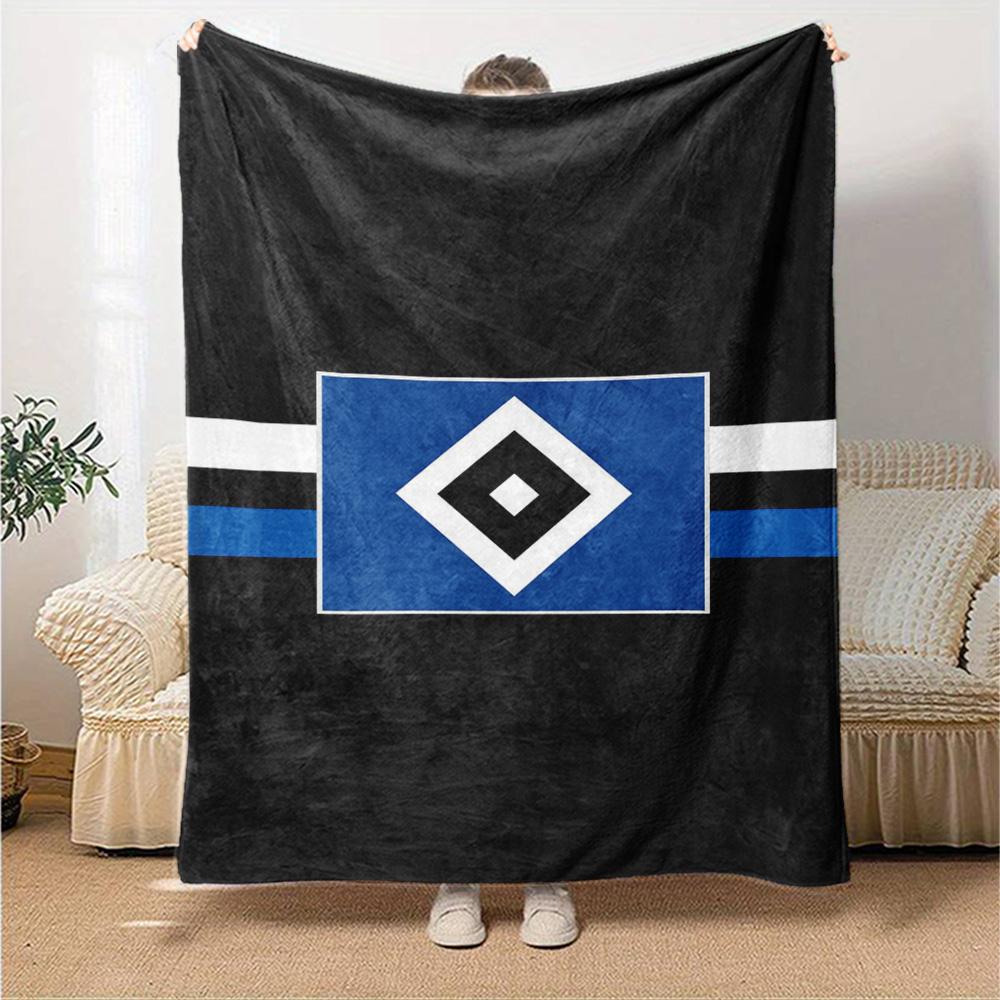 Hamburger Sv Print Flannel Blanket High Quality Warm Comfortable Cover for All Seasons Perfect for Gifts Home Decor