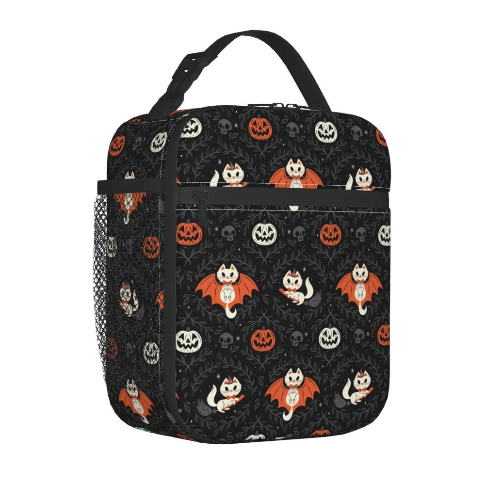 Хэллоуин Летучие мыши Изолированная сумка для ланча Многоразовая Портативная Водонепроницаемая Ланч-бокс Холодильник Термальная Оксфордская Сумка-тоут для работы Пикника