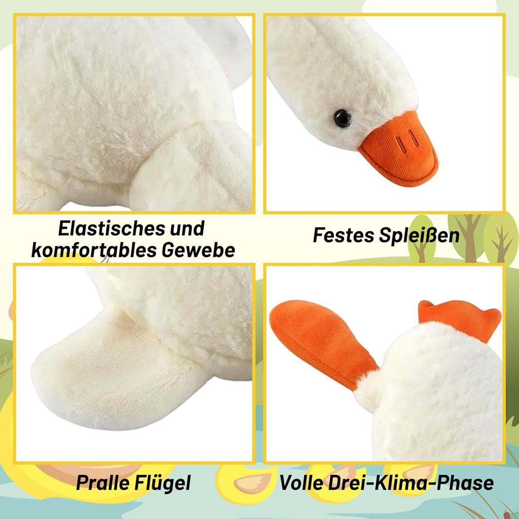 DvBCNMe Goose Cuddly Toy, Soft Plush Toy for Children, 50 Cm Large Goose Toy, Duck Cuddly Toy, Plush Toy Goose, Sleeping Companion