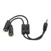 Couple Headphone Converter Cable Stereo 3.5mm To Dual Stereo Female 1 To 2 Earphone Adapter Cable with Switch