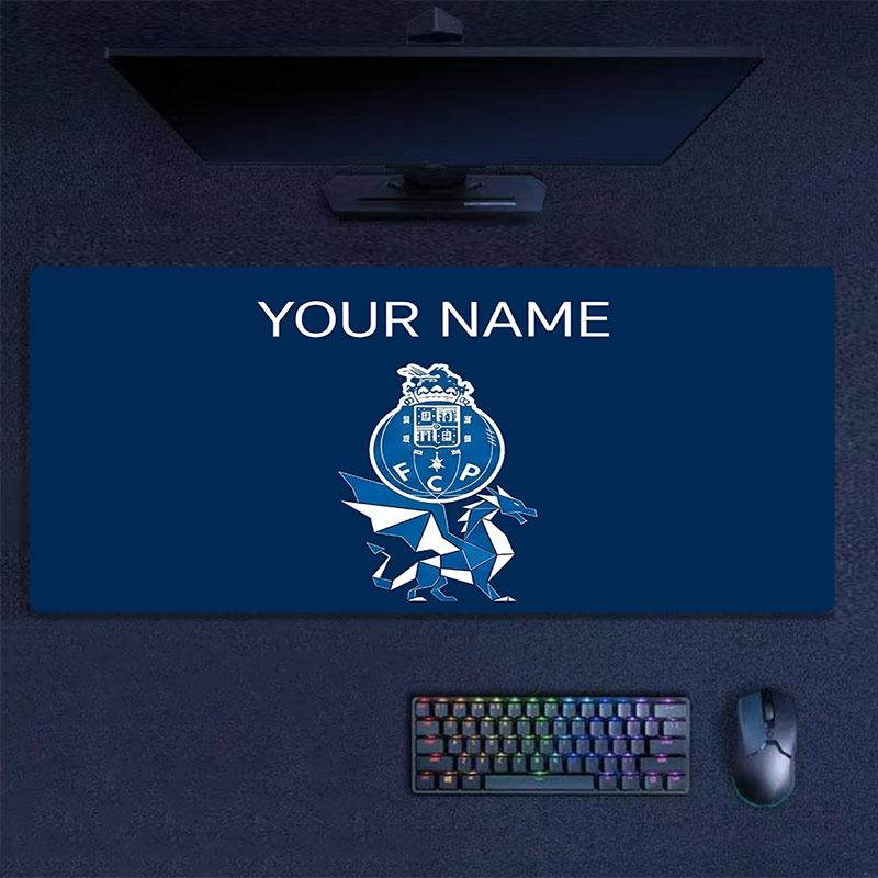 Custom Name,FC Porto Mouse Pad, Large Gaming Desk Mat, Non-slip XXL Mousepad for Laptop & Tablet, Mini PC Playmat with Stitched Edges