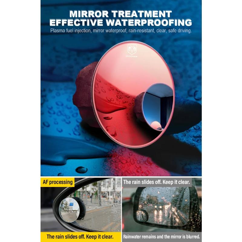 Автомобильное выпуклое зеркало заднего вида с круглым ободком и широким углом обзора для Dodge Journey Caliber Challenger Charger Ram 1500 Stratus Dart Dakota Durango