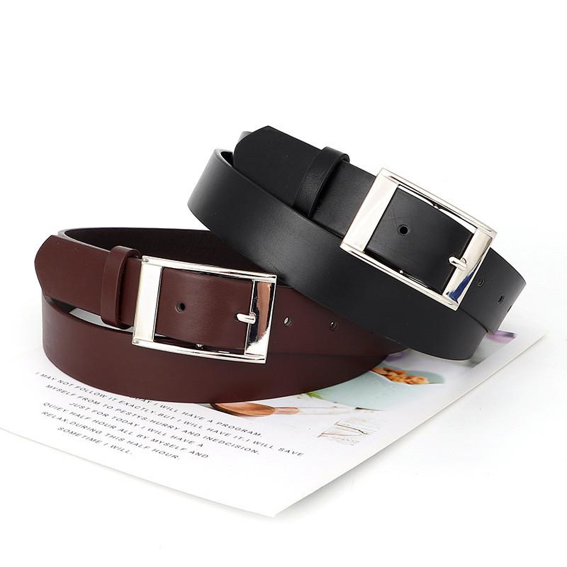 Womens Pu Leather Belt With Alloy Buckle For Casual Office Wear