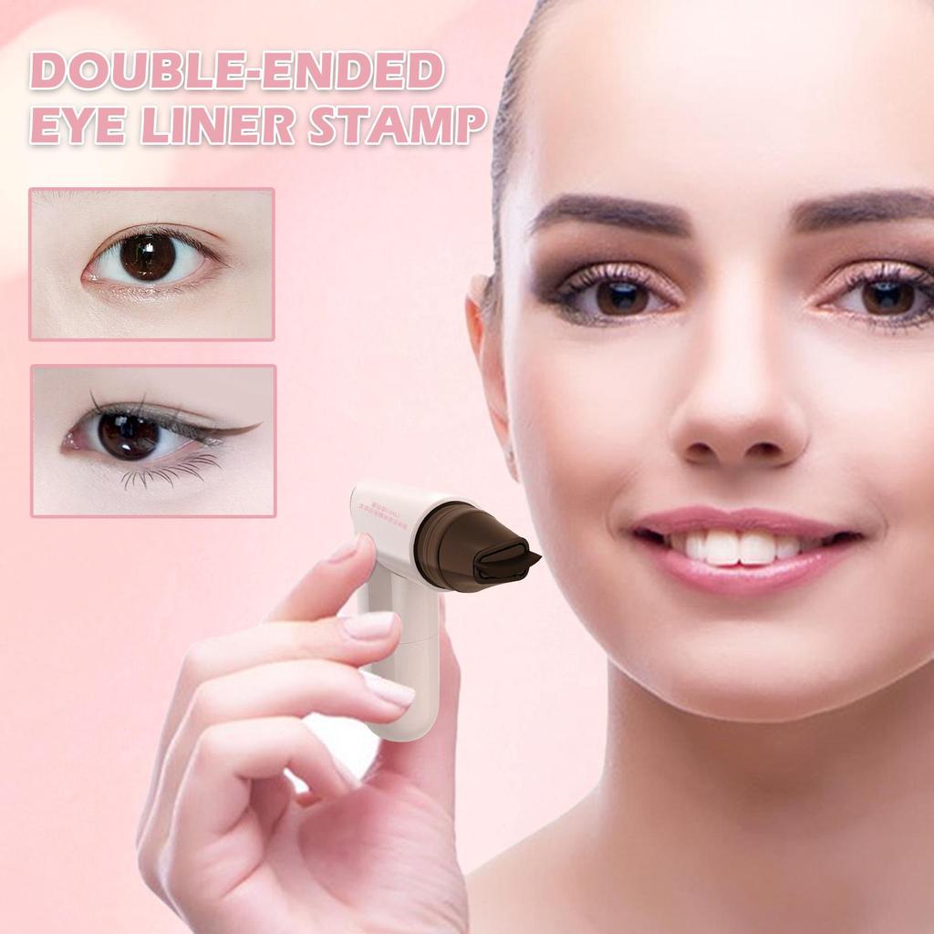 Winged Eye End Stamp Double-Tip Women Makeup Eye End Wing Stamp Waterproof Stencil Portable Quick Drying Eyeliner Cosmetics