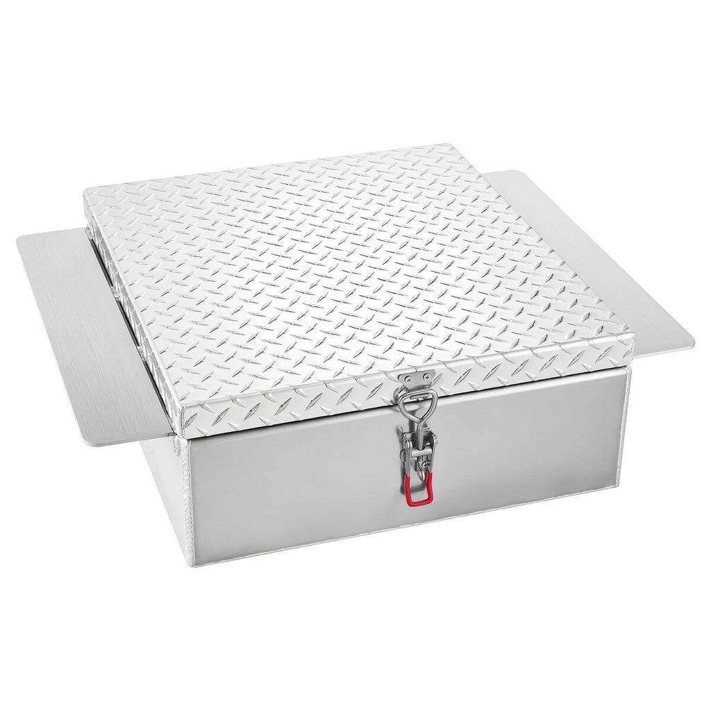 Truck Bed Tool Box, Heavy Duty Aluminum Tool Box with Diamond Plate, Storage Toolbox Chest Organizer Supports up to 100 kg, Ideal for Pickup, Truck