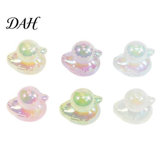 Colorful Craft Charms 6Pcs Cute Duck Hoodie Charms, Flocked Glossy Acrylic Ducks, Random Color, DIY Clothing Accessories Drawstring
