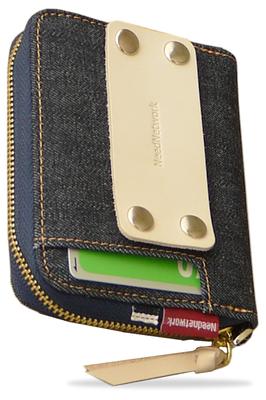 Кошелек Okayama Denim, чехол для монет, кошелек на молнии, чехол для карт, мини-кошелек, компактный, небольшой брелок, в комплекте мужской, женский