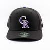 9SEVENTY Эластичная кепка-снепбэк Colorado Rockies Реплика игрока MLB Эластичная кепка-снепбэк Черная Colorado Rockies Кепка Главной лиги бейсбола Унисекс 970SS