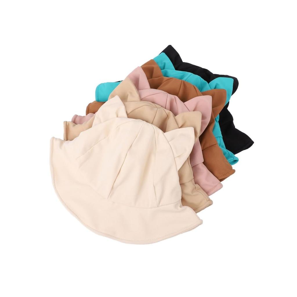 Шапка с кошачьими ушками для защиты от УФ-излучения, солнца, делает лицо [Qzkouma] Женщины, Защита, Защита, Защита, Весна, Лето, Стильная, Милая, Маленькая, MOYU-99