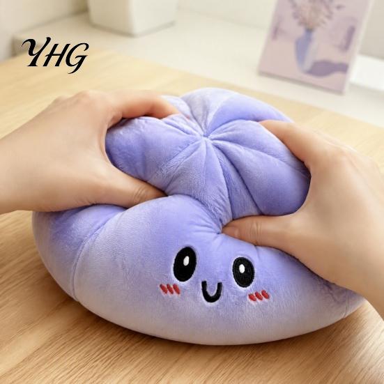 Polyester Fiber Stuffed Toy Giant Dumpling Pillow, Cute Plush Steamed Bun Squeeze Toy, Decorative Home Accessory Slow Rising Stress Ball for