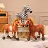 Horse Plush Doll Cute Foal Shape Stuffed Animal Soft Pony Plush Toy Skin-Friendly Comfortable Birthday Gift for Children