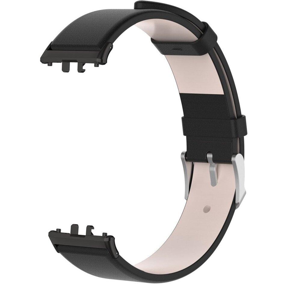 Leather Strap for Samsung Galaxy Fit 3, Black