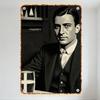 Винтажная жестяная табличка начала 20 века: Формальный мужчина в костюме. Ретро Декор для Офиса, Кабинета, Дома, Бара, Мужской Комнаты, Клуба, Кафе. Настенное Искусство