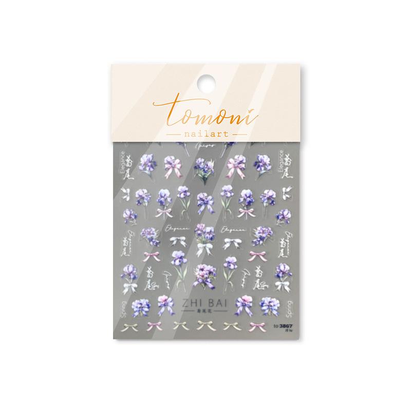 Тонкие прочные наклейки для ногтей Flower-De-Luce Peach Blossom. Изготовление своими руками креативных декоративных наклеек.