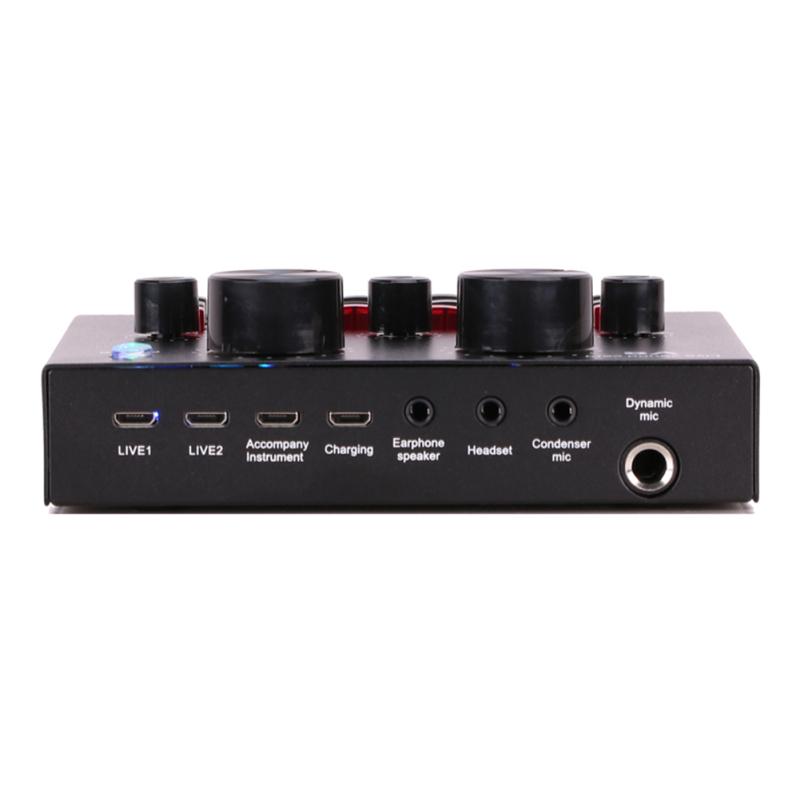 Многофункциональная звуковая карта V8 с аудиоинтерфейсом USB, интеллектуальный аудиомикшер с регулируемой громкостью