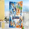 Bluey Scores Again! Personalized Name Beach Towel Soft Durable Quick-Dry
