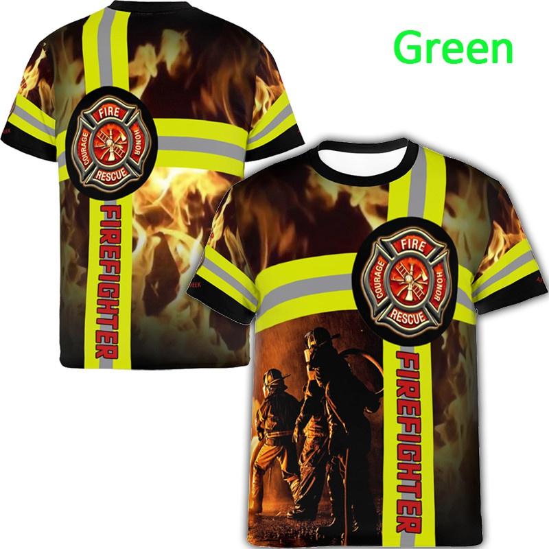 Футболка FireFighter Firemen Hero с 3D-принтом, модная, с круглым вырезом и коротким рукавом, для мужчин и женщин, повседневные футболки
