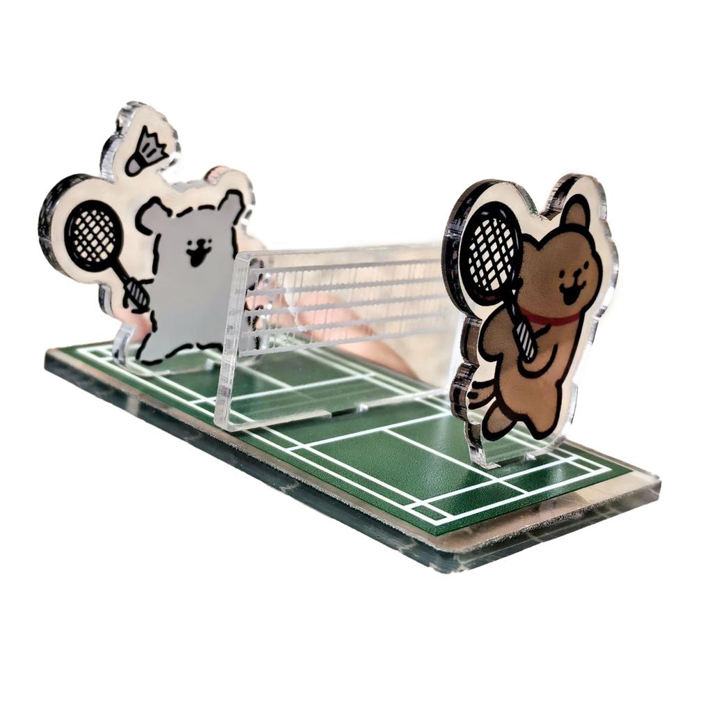 Decorative Phone Stand Badminton Court Phone Mount Holder Adjustable for Watching Matches and Training Session