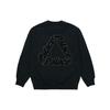 Alphabet Logo Pattern Round Neck Sweatshirt Unisex Tops Black P20CS006
