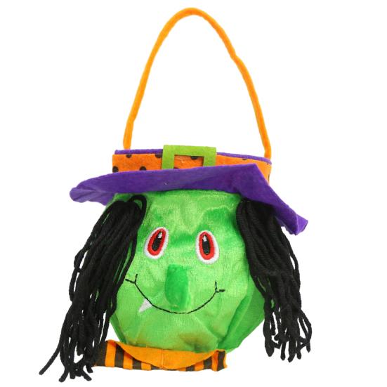 Halloween Candy Bag for Kids, Cute Cartoon Pumpkin Ghost Witch Handbag for Trick or Treat & Party Favors